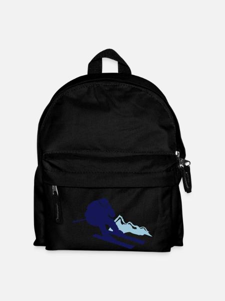 skier ski - Kinder Rucksack - Schwarz