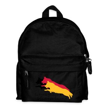 langstockhaar schäferhund - Kinder Rucksack - Schwarz - Vorne