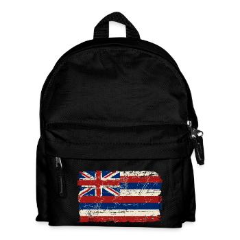 Hawaii Flag - Vintage Look - Kinder Rucksack - Schwarz - Vorne