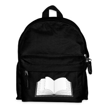 an open book for the bookworm or bookworm - Kids' Backpack - black - Front