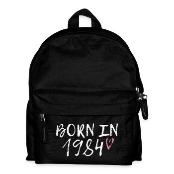 Né en 1984 écriture cœur - Sac à dos Enfant - noir - Devant