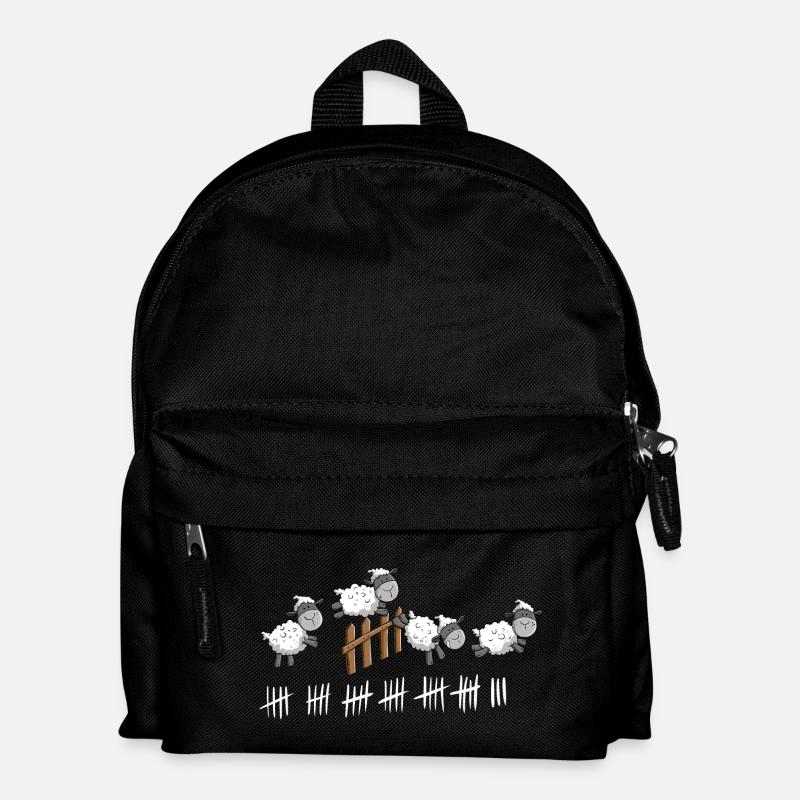 Schafe Zählen I Schäfchen Gute Nacht Design - Kinder Rucksack - Schwarz