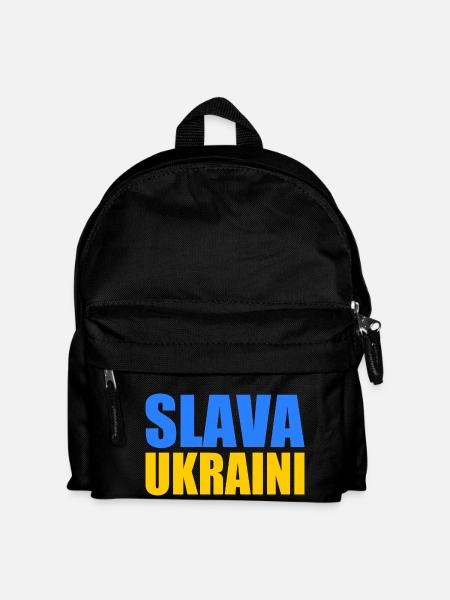 Slava ukraini - Kinder Rucksack - Schwarz