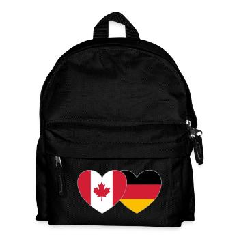 Canada Allemagne Drapeau Coeur - Sac à dos Enfant - noir - Devant