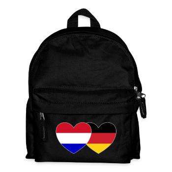 Hollande Allemagne Drapeau Cœur - Sac à dos Enfant - noir - Devant