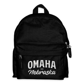 Omaha Nebraska Vintage Script Tee - Kinder Rucksack - Schwarz - Vorne