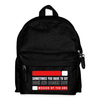 Bewundere, wie kaputt du bist - Kinder Rucksack - Schwarz - Vorne