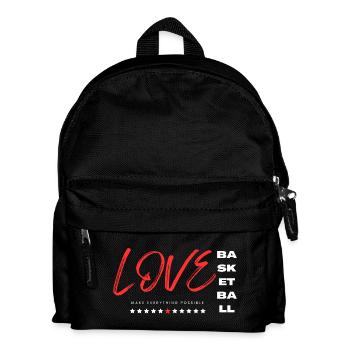 Love basketball red - Kids' Backpack - black - Front
