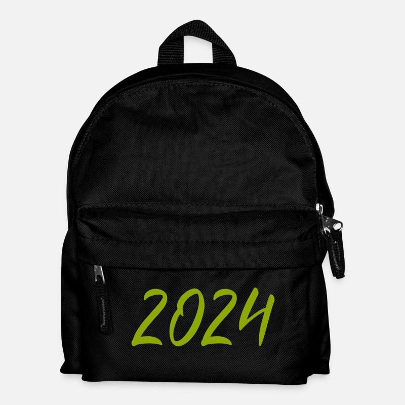 2024 Silvester Neujahr grün - Kinder Rucksack - Schwarz