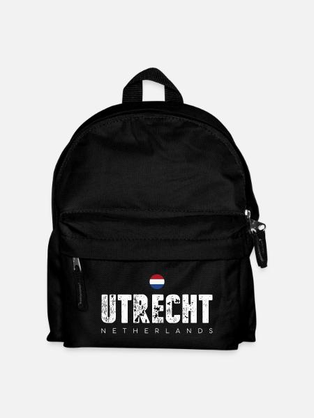 Utrecht Distressed City Briefe - Kinder Rucksack - Schwarz