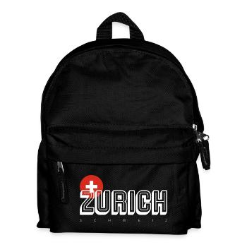 Mot-symbole Zurich avec écusson suisse - Sac à dos Enfant - noir - Devant