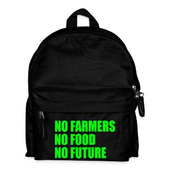 no farmers no food no future - Kinder Rucksack - Schwarz - Vorne