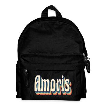 Vintage retro Amoris t-shirt t-shirt gift idea - Kids' Backpack - black - Front