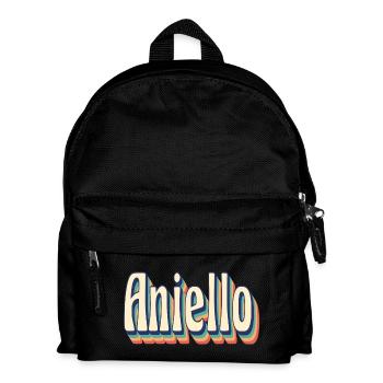 Aniello t-shirt retro vintage t-shirt gift - Kids' Backpack - black - Front