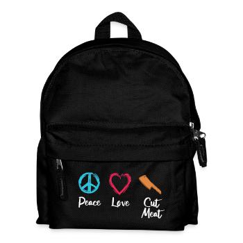 Peace, Love, Cutting Flesh - Kids' Backpack - black - Front