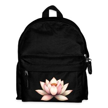 Lotusblüte - Kinder Rucksack - Schwarz - Vorne