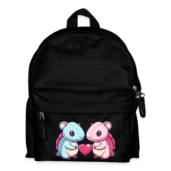Armadillo Couple Love Valentine's Day - Kids' Backpack - black - Front