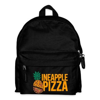 Ananas-Pizza - Kinder Rucksack - Schwarz - Vorne