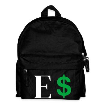 Buchstabe E Dollar - Kinder Rucksack - Schwarz - Vorne