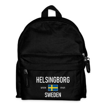 Helsingborg - Sweden Sverige Flag Coordinates - Kids' Backpack - black - Front