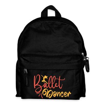 Too Fat for Ballet Dance Dancer Gift Saying - Kids' Backpack - black - Front
