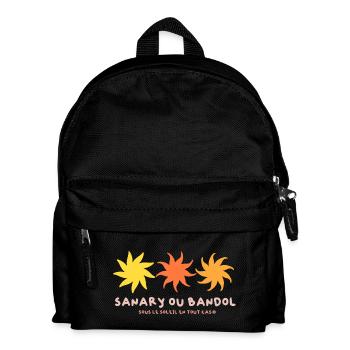 Sanary ou Bandol , sous le soleil en tout cas - Sac à dos Enfant - noir - Devant