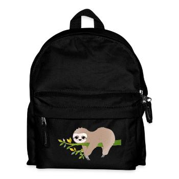 Relaxed Sloth – Charming Relax Motif - Kids' Backpack - black - Front
