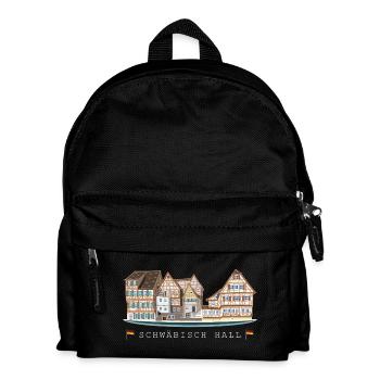 Schwäbisch Hall, Süddeutschland, Zeichnung - Kinder Rucksack - Schwarz - Vorne