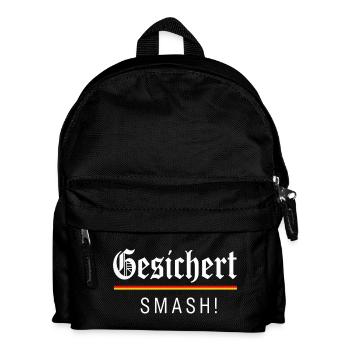 Gesichert SMASH! Deutschland - Kinder Rucksack - Schwarz - Vorne