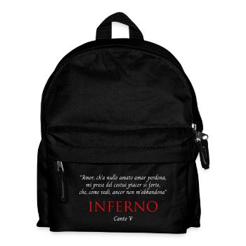 Inferno Canto V Divine Commedy Amor ch'ha nullo - Kids' Backpack - black - Front