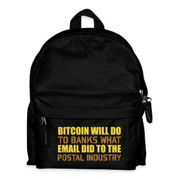 Bitcoin Postal Industry - Kids' Backpack - black - Front
