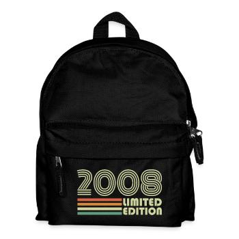 Jahrgang 2008 Retro 2008 Geburtstagsgeschenk - Kinder Rucksack - Schwarz - Vorne