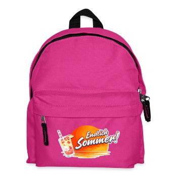 Finally Summer Sun Drink Graphic - Kids' Backpack - fuchsia - Front