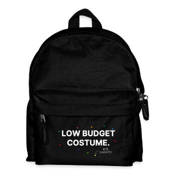 Low Budget Kostüm mit Konfetti | Anti Karneval - Kinder Rucksack - Schwarz - Vorne
