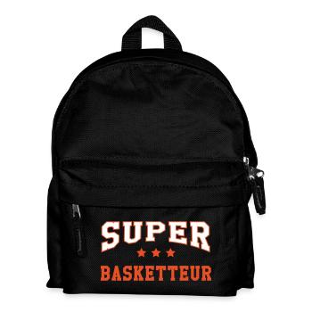 Super-Basketballspieler – Basketball - Kinder Rucksack - Schwarz - Vorne