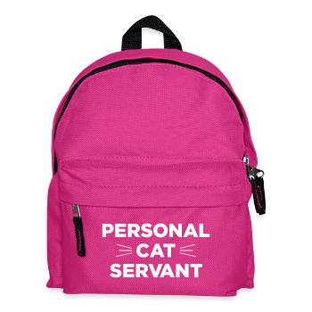 Persönlicher Katzendiener - Kinder Rucksack - Fuchsia - Vorne