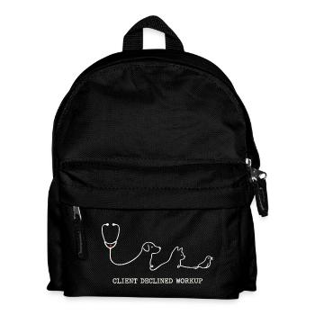 Veterinarian Veterinarian Client Declined Workup - Kids' Backpack - black - Front