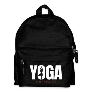 Yoga Balance – Stay in Balance Motivation - Kinder Rucksack - Schwarz - Vorne