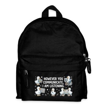 Peu importe votre voix, je reste à l'écoute - Sac à dos Enfant - noir - Devant