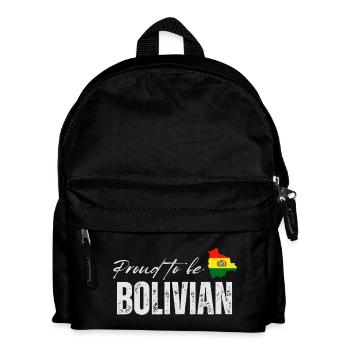 Fier des Boliviens, j’aime la Bolivie - Sac à dos Enfant - noir - Devant