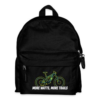 Plus de Watts Plus de Sentiers Chemise E-Bike - Sac à dos Enfant - noir - Devant