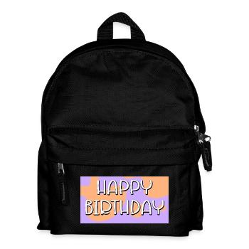 Happy Birthday Wishes - Purple - Kids' Backpack - black - Front
