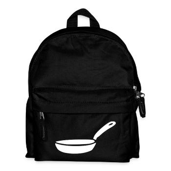 Icône de la cuisson en poêle Chef Cadeau Blanc - Sac à dos Enfant - noir - Devant