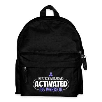 Reizdarm Humor - WC Radar aktiv - Kinder Rucksack - Schwarz - Vorne