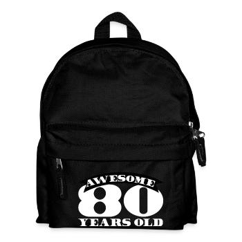 80e anniversaire: impressionnant 80 ans - Sac à dos Enfant - noir - Devant