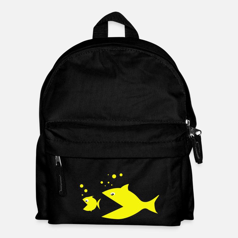 Fisch - Kinder Rucksack - Schwarz