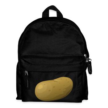 Kartoffel Geschenkidee - Kinder Rucksack - Schwarz - Vorne