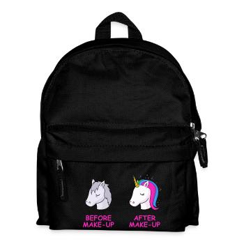 Maquillage licorne T-shirt anniversaire idée cadeau - Sac à dos Enfant - noir - Devant