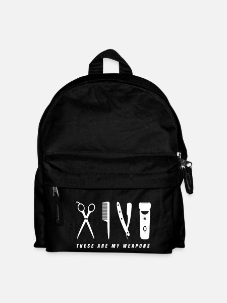 Barber shop barbers barber shirt gift beard - Kids' Backpack - black