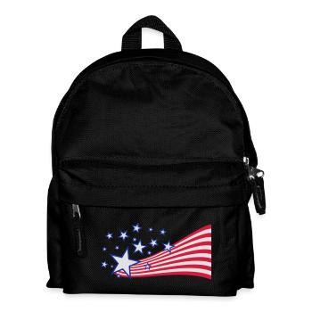 USA flag - Kids' Backpack - black - Front